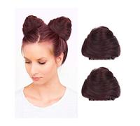 Postiches Cheveux Chignon 2 PCS Mini Pince à Griffe Extensions de Chignon en Désordre Accessoire de Perruque for Femmes Filles Oreilles de Chat Cheveux Donut Chignon Pièces de Cheveux Synthétiques Ext