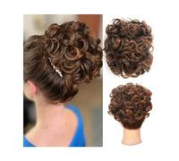 Postiches Cheveux Chignon Chignon bouclé en gros cheveux en désordre avec pinces à peigne dans la couverture de queue de cheveux Extension de queue de cheval pièces de cheveux naturels synthétiques Po