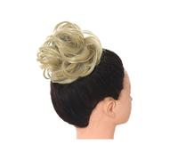 Postiches Cheveux Chignon Chignon synthétique en désordre, chouchou, faux bandeau tressé, postiche élastique, queue de cheval for femmes, enveloppe synthétique, queue de cheval bouclée Postiche Chigno
