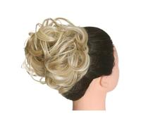 Postiches Cheveux Chignon Chignon synthétique en désordre, chouchou, faux bandeau tressé, postiche élastique, queue de cheval for femmes, enveloppe synthétique, queue de cheval bouclée Postiche Chigno