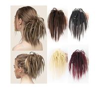 Postiches Cheveux Chignon Messy Bun Morceau De Cheveux Synthétique Pince À Cheveux Chignon Ondulés Bouclés Chignon Extensions De Cheveux Clip dans Les Cheveux Chouchou Queue De Cheval Postiches for Fe