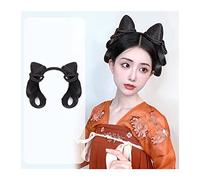 Postiches Cheveux Chignon Perruque chignon synthétique chinoise ancienne, couvre-chef Hanfu élégant, coiffure ancienne, accessoire de photographie et de danse, perruques noires for femmes Postiche Chi