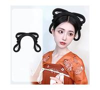Postiches Cheveux Chignon Perruque chignon synthétique chinoise ancienne, couvre-chef Hanfu élégant, coiffure ancienne, accessoire de photographie et de danse, perruques noires for femmes Postiche Chi