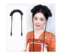 Postiches Cheveux Chignon Perruque chignon synthétique chinoise ancienne, couvre-chef Hanfu élégant, coiffure ancienne, accessoire de photographie et de danse, perruques noires for femmes Postiche Chi