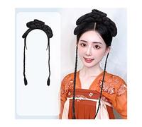 Postiches Cheveux Chignon Perruque chignon synthétique chinoise ancienne, couvre-chef Hanfu élégant, coiffure ancienne, accessoire de photographie et de danse, perruques noires for femmes Postiche Chi
