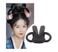 Postiches Cheveux Chignon Perruque synthétique chinoise ancienne, coiffure Hanfu, chignon élégant, couvre-chef rétro, perruques de Cosplay for femmes chinoises anciennes, accessoires Postiche Chignon