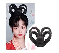 Postiches Cheveux Chignon Perruque synthétique chinoise ancienne, coiffure Hanfu, chignon élégant, couvre-chef rétro, perruques de Cosplay for femmes chinoises anciennes, accessoires Postiche Chignon