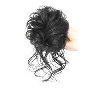 Postiches Cheveux Chignon Pieces Curly Chignon Donut Chouchou for femme ， Messy Bun Hair Piece, Synthétique Tousled Updo Hair Buns Extension Elastic Hair Band Hair Postiche Chignon (Color : Brown Bla