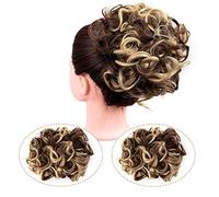Postiches Cheveux Chignon Updo Chignon Bouclés Extension Peignes Clip en Chignon Désordonné Morceau de Cheveux for les Femmes Synthétique Chignon Chignon Chouchou Chignon Postiche Postiche Chignon (C