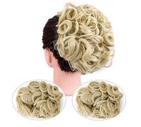 Postiches Cheveux Chignon Updo Chignon Bouclés Extension Peignes Clip en Chignon Désordonné Morceau de Cheveux for les Femmes Synthétique Chignon Chignon Chouchou Chignon Postiche Postiche Chignon (C