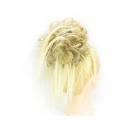 Postiches Chignon 2 pièces chignon cheveux en désordre chignon faux chouchous Extension ondulés bouclés postiches queue de cheval Chignon bandeau for les femmes Extensions de Cheveux Chignon(Mix Blond