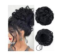Postiches Chignon Chignon cheveux en désordre pièce de cheveux élastique cordon chouchous chignons vague bouclée Extension de cheveux synthétiques for les femmes usage quotidien Extensions de Cheveux
