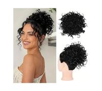 Postiches Chignon Clip en synthétique ébouriffé Updo cheveux bouclés chignons morceau de cheveux grand cordon bouclé queue de cheval pince sur cheveux chignon queue de cheval for les femmes Extensions