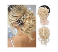Postiches Chignon Extensions de cheveux en chignon désordonné, chignon ébouriffé avec bandes élastiques, chouchou for femmes et filles Extensions de Cheveux Chignon(Q10 613)