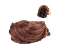 Postiches Chignon Mini pince à griffes en désordre oreilles de chat cheveux synthétiques griffe courte sur Chignon Extension de cheveux beignet Updo griffe pince en postiche for les femmes Extensions