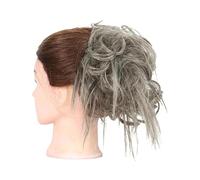 Postiches Chignon Perruque multicolore naturelle moelleuse for femmes, outil de maquillage exquis, fausse queue de cheval tressée à haute température for la maison Extensions de Cheveux Chignon(Grigio