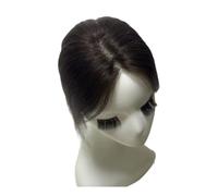 Postiches en cheveux humains avec frange for femmes, postiche en dentelle couvrant 360° for cheveux de femmes à porter au quotidien Postiche Cheveux Femme(Side Bang Dark Brown)