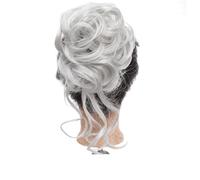 Postiches et extensions à l'aspect naturel, Extension de chignon à clipser - Chignon volumineux et désordonné for femme,Extensions de queue de cheval à clipser en cheveu(White)