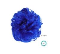 Postiches et extensions à l'aspect naturel, Perruque queue de cheval en désordre - Postiche volumineux bouclé avec chignon élastique,Extensions de queue de cheval à clipser en cheveu(Blue)
