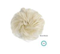Postiches et extensions à l'aspect naturel, Perruque queue de cheval en désordre - Postiche volumineux bouclé avec chignon élastique,Extensions de queue de cheval à clipser en cheveu(Bleach Blonde)