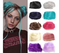 Postiches et extensions à l'aspect naturel, Pince à cheveux synthétique for chignon décoiffé,Extensions de queue de cheval à clipser en cheveu(White)