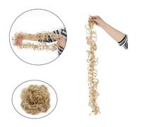 Postiches et extensions à l'aspect naturel, Sac à chignon en fibre chimique de soie haute température for perruque - Idéal for un coiffage rapide,Extensions de queue de cheval à clipser en cheveu(Gol