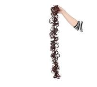 Postiches et extensions à l'aspect naturel, Sac à chignon en fibre chimique de soie haute température for perruque - Idéal for un coiffage rapide,Extensions de queue de cheval à clipser en cheveu(Bro