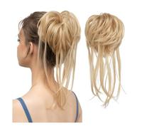 Postiches et extensions à l'aspect naturel, Un accessoire moelleux et capillaire, idéal for les chignons et la coiffure,Extensions de queue de cheval à clipser en cheveu(Gold)