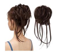 Postiches et extensions à l'aspect naturel, Un accessoire moelleux et capillaire, idéal for les chignons et la coiffure,Extensions de queue de cheval à clipser en cheveu(Brown)