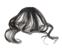 Postiches naturels pour couvrir la perte de cheveux blancs Postiche de rechange Frange bouclée