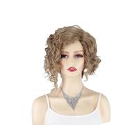 postiches pour femmes Perruque Bou Courte Asymétrique Dorée Marron Clair For La Personnalité Quotidienne Des Femmes Queue de cheval pour les femmes
