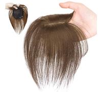 Postiches pour femmes postiche châtain clair de 25 cm avec filet à cheveux perruque lisse d'aspect naturel pour le quotidien et le cosplay