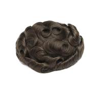 Postiches pour Hommes Toupet en dentelle for homme, perruque cheveux humains, système de remplacement capillaire avec bordure suisse, unité 8×10