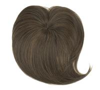 Postiches synthétiques avec frange, cheveux invisibles 3D, fermetures supérieures for femmes Hair Extensions for Daily Wear(Light Brown)