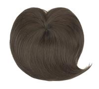 Postiches synthétiques avec frange, cheveux invisibles 3D, fermetures supérieures for femmes Hair Extensions for Daily Wear(Dark Brown)