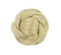 Postiches tressées en cheveux synthétiques avec chouchou et chignon for fête de mariage Ponytail Extension(Dirty Blonde)