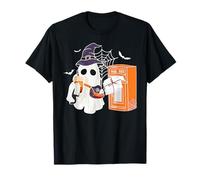 Postier Ghost Spooky Halloween Mail Lady Mail Carrier T-Shirt