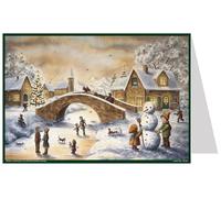 Postkarten-Adventskalender "An der Brücke": Papier-Adventskalender