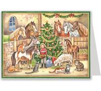 Postkarten-Adventskalender "Im Stall": Papier-Adventskalender