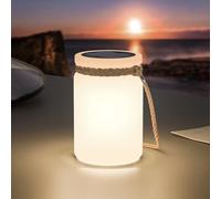 Postlucky Lampe de Table Solaire Exterieur Lampe de Table Sans Fil avec Télécommande Blanc Chaud 8 Couleurs Lampe de Table LED Rechargeable Portable étanche IP44 pour Exterieur Jardin Terrasse