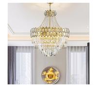Postmodern Luxury Villa Living Room Crystal Lamp Hotel Lobby Large Chandelier Duplex Hollow Spiral Staircase Long Chandelier