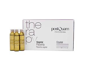 PostQuam - Ampoules capillaires à la placenta végétale - Soin pour cuir chevelu et cheveux - Avec complexe multivitaminé - 12 ampoules de 9 ml
