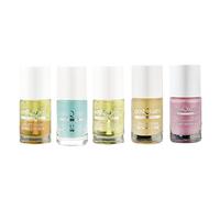 PostQuam Colour Trend - Ensemble de Soin pour les Ongles | Comprenant un Fluide Dissolvant de Cuticules, un Hydratant Biphasé, un Durcisseur au Calcium, une Huile Protéinée et une Base Protectrice