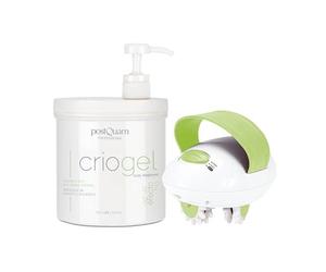 PostQuam - Pack de Traitement Cellulite | Comprenant un Masseur Anticellulite Électrique + Creme Anti Cellulite Raffermissante et Raffermissante avec Effet Froid pour les Jambes Fatiguées 1000 ml