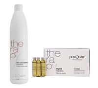 PostQuam - Pack Traitement Anti-Chute des Cheveux - 12 Ampoules de Placenta Végétal 9 ml + Shampooing Anti-Chute 500 ml pour Renforcer et Stimuler la Croissance des Cheveux