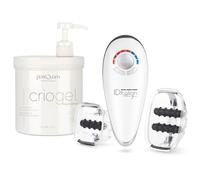 PostQuam Professional - Pack Criogel 1000 ml + Appareil de massage Sculptor - Gel effet froid au menthol, eucalyptus et lierre + succion, rouleaux et EMS - Raffermit et stimule la circulation