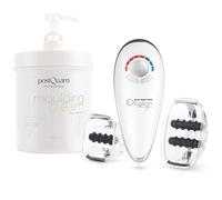 PostQuam Professional - Pack Moulding Cream 1000 ml + Masseur Sculptor - Crème modelante au fucus, à la L-carnitine et à la caféine + succion, rouleaux et EMS - Sculpte et améliore l'élasticité