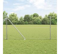 Posts de clôture vidaXL avec pointe 26 pcs Ø32 mm 160 cm en acier galvanisé