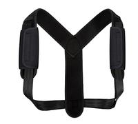Posture Corrector Adjustable Spine Back Shoulder Lumbar Brace Support Belt Posture Correction Prevent Slouching (Color : Black Size : One Size)