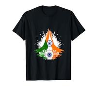 Posture de bienvenue indienne Namaste aux couleurs du drapeau T-Shirt